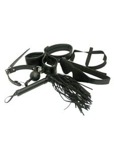 black beginners bondage kit for bdsm new to bondage