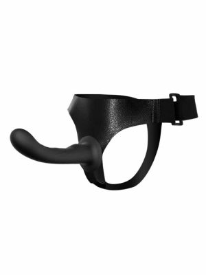 Black curved detachable dildo strap on