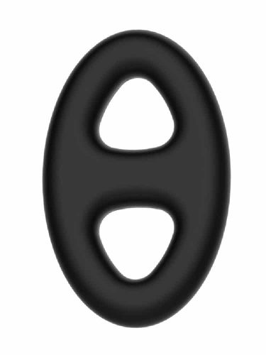 Black-Silicone-Super-Soft- Double- Cock- And-Ball-Ring