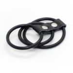 black silicone tripple cock ring flat for men stretchy 0000037538-000030240