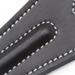 BDSM Crop Black With White Stitching Close Up Detail