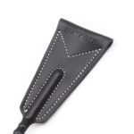 BDSM Crop Black With White Stitching Close Up Spanking End