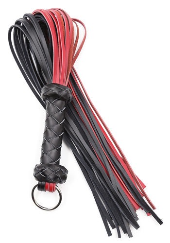 Leather Flogger Black And Red