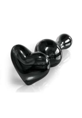 Black-glass-heart-butt-plug
