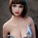 Realistic sex doll white skin full size sexy woman pulse and cocktails brown bob