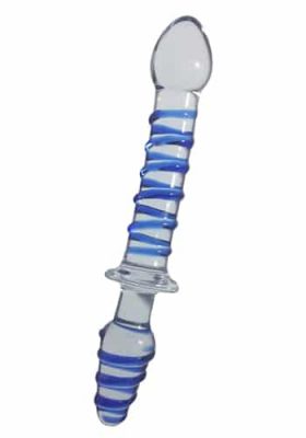 double-ended-clear-glass-dildo-with-blue-swirl