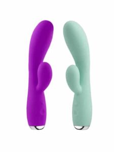 purple and mint dinky luxury rabbit vibrator pulse and cocktails