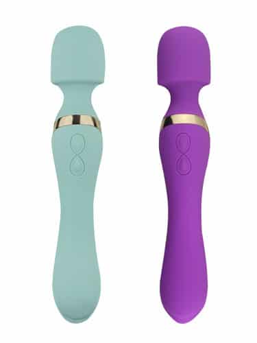 purple and mint full size powerful quiet massage wand vibrator