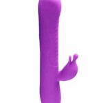 purple full size elegance luxury ripple rabbit vibrator powerful and quiet pulse and cocktails
