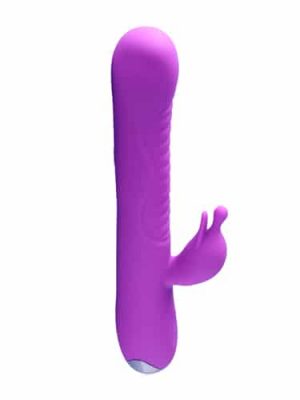 purple full size elegance luxury ripple rabbit vibrator powerful and quiet pulse and cocktails
