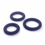 set of three thick silicone cock rings blue organge pink green pulse and cocktails