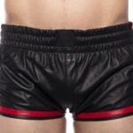 Prowler Leather Red Sport Shorts