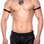 Prowler-Leather-Red-Sport-Shorts-front