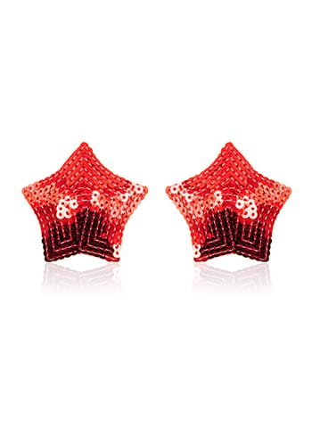 Sequin Star Nipple Covers with Adhesive