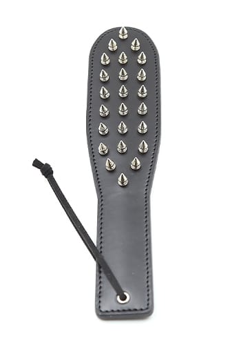 silver studded black paddle