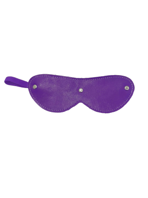 purple fuir lined bondage eye mask