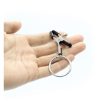Nipple clamp with silver hoop