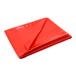 black and red plastic bed sheet