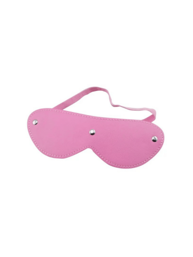 Pink Leather Fur-lined Eye Mask/Blindfold