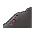 Black Leather Eye Mask with red hearts and dots