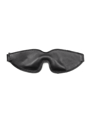black eye mask - leather eye mask - padded eye mask - black padded leather eye mask