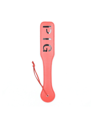 pig paddle red - red paddle - red leather paddle - leather paddle - small paddle - medium paddle - red spanking paddle