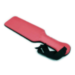 satin and fur paddle red and black