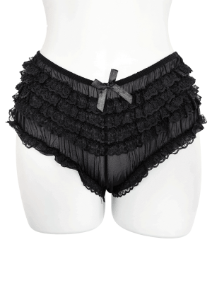 Black Sexy Frilly Underwear