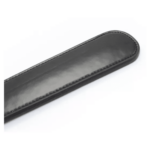 long thin leather paddle black