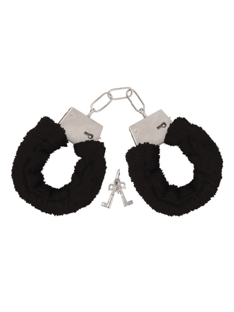 Black Furry Handcuffs