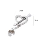 Heart Spring Clamp Silver (6)