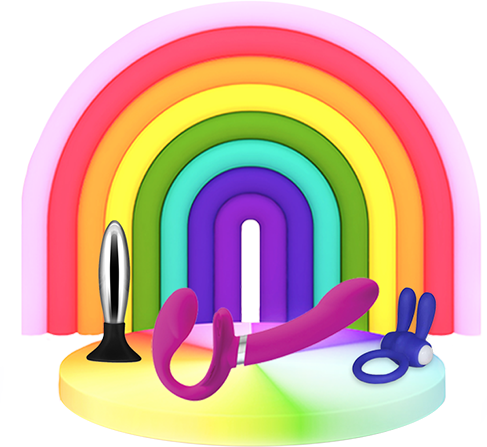 rainbow with toys