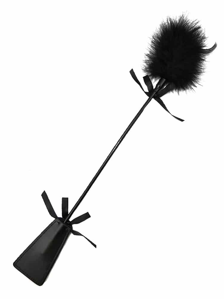 Black Feather Tickler and Spanking Crop