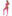 Lace V-Neck Bodysuit Set - Neon Pink
