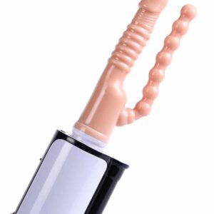 Vagina and Anal Double Penetration Attachment for Sex Machine 6 Inch