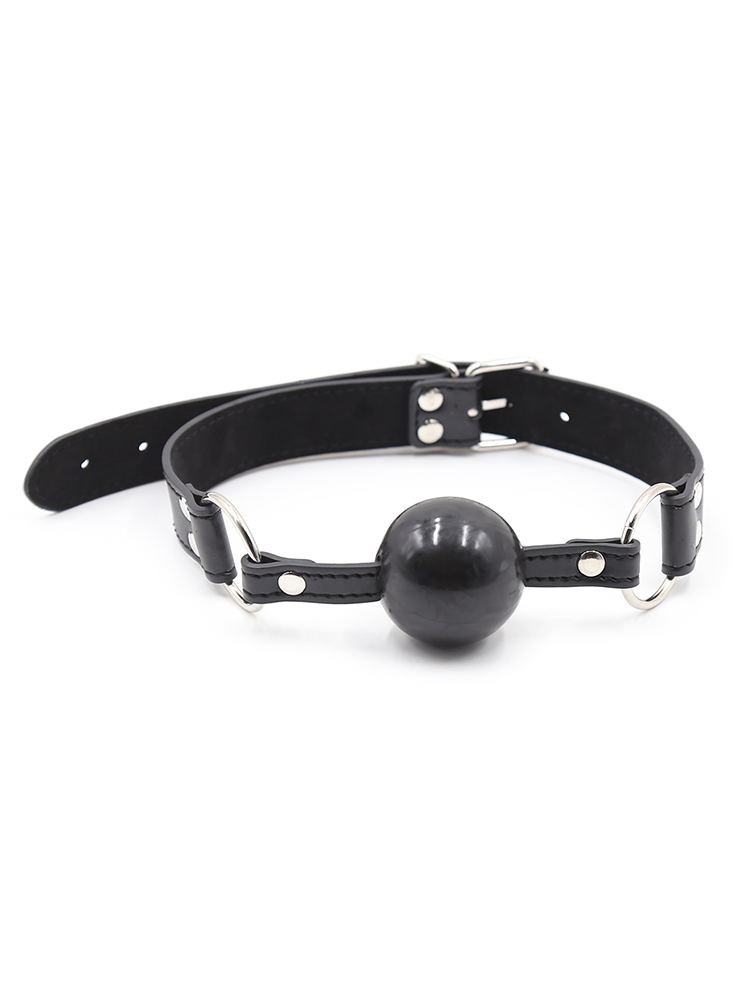 Solid Soft Ball Gag with PU strap