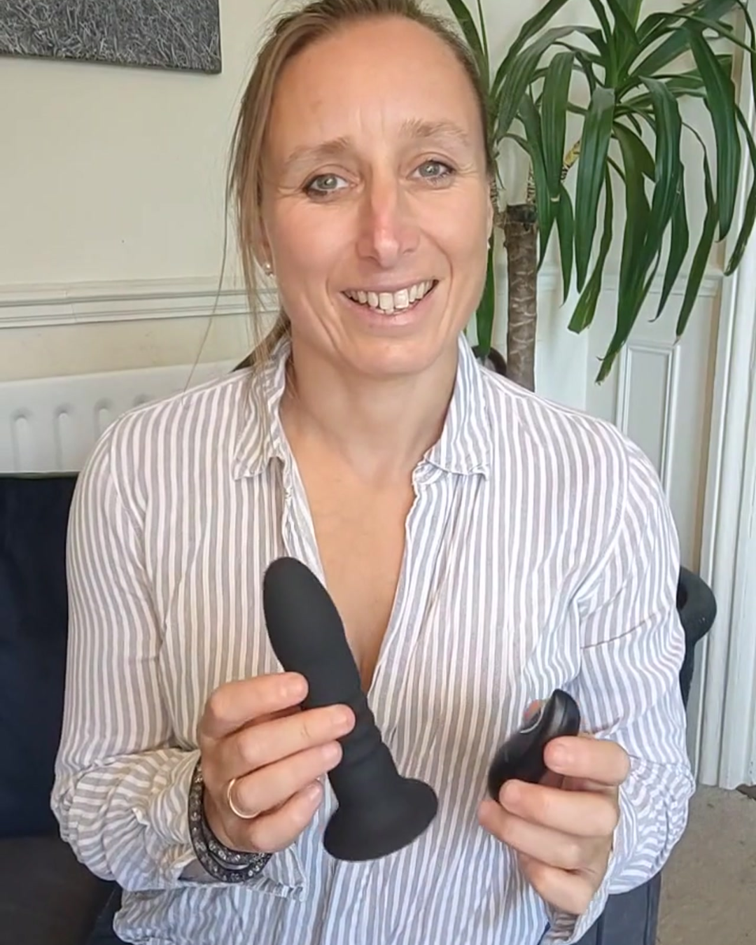 Remote Control Thrusting and Vibrating Butt Plug